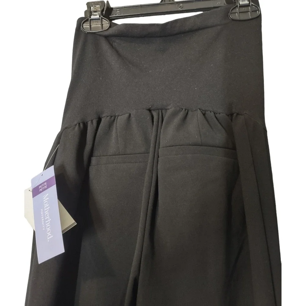 Maternity Womens PXS Motherhood Black Knit Pregnancy Dress Pant Adult Petite New
